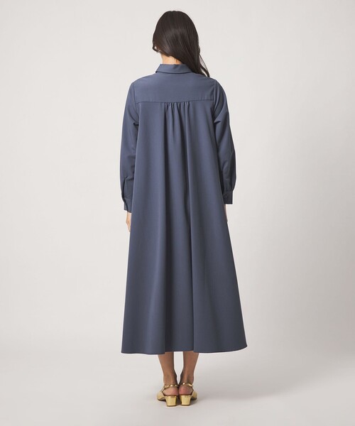 A DAY IN THE LIFE UNITED ARROWS(アデイインザライフユナイテッドアローズ)の「ツイル Aライン シャツワンピース ‐ウォッシャブル‐<A DAY IN THE LIFE>(ワンピース・レディース・ダークグレー/ロイヤルブルー/ダークブラウン・FREE)」の8枚目の写真