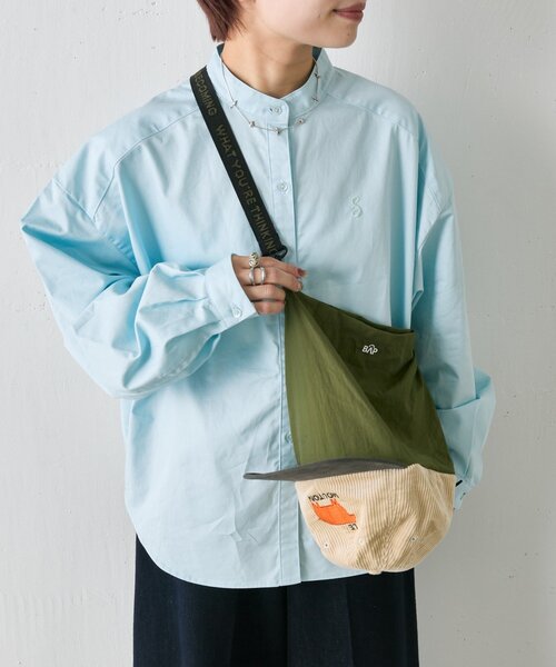 ear PAPILLONNER（イアパピヨネ）の「【BAP】別注Woolgathersショルダーバッグ/キャップ（ショルダーバッグ・レディース・グリーン/アイボリー・FREE）」の8枚目の写真