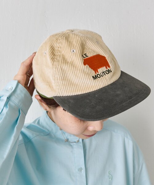 ear PAPILLONNER（イアパピヨネ）の「【BAP】別注Woolgathersショルダーバッグ/キャップ（ショルダーバッグ・レディース・グリーン/アイボリー・FREE）」の12枚目の写真