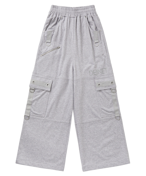 DEINET(ダイニット)の「METAL DETAIL SWEAT PANTS IN MELANGE GREY(スウェットパンツ・レディース・その他・FREE)」の1枚目の写真