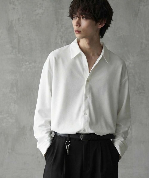 Universal Style Wear(ユニバーサルスタイルウェア)の「マルチファンクション長袖シャツ(シャツ/ブラウス・メンズ・チャコールグレー/ベージュ/オフホワイト/ブラック/カーキ・L/XL/M)」の12枚目の写真