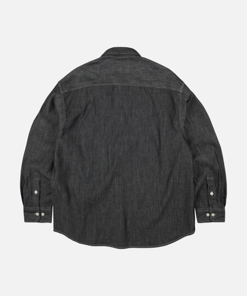 FRIZMWORKS(フリズムワークス)の「UTILITY FLAP POCKET DENIM WORK SHIRT _ BLACK(シャツ/ブラウス・メンズ・その他・SMALL/MEDIUM/LARGE/X-LARGE)」の2枚目の写真