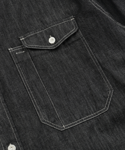 FRIZMWORKS(フリズムワークス)の「UTILITY FLAP POCKET DENIM WORK SHIRT _ BLACK(シャツ/ブラウス・メンズ・その他・SMALL/MEDIUM/LARGE/X-LARGE)」の4枚目の写真