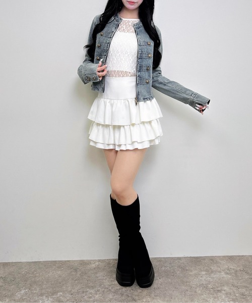INGNI(イング)の「ナポレオンデニムジャケット(その他アウター・レディース・ブルー系その他/グレー・M)」の9枚目の写真