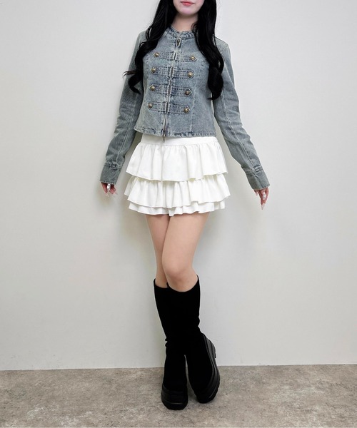 INGNI(イング)の「ナポレオンデニムジャケット(その他アウター・レディース・ブルー系その他/グレー・M)」の10枚目の写真