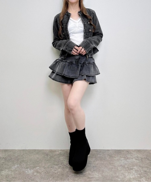 INGNI(イング)の「ナポレオンデニムジャケット(その他アウター・レディース・ブルー系その他/グレー・M)」の18枚目の写真