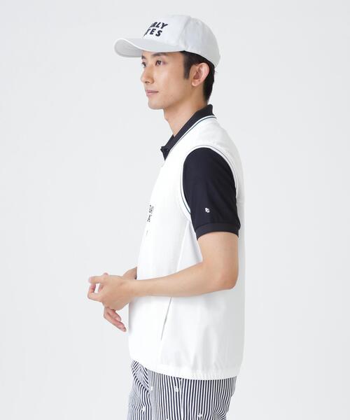 PEARLY GATES(パーリーゲイツ)の「メッシュアンドメッシュVネックベスト (MENS)(ベスト・メンズ・ホワイト/ネイビー・X-LARGE/MEDIUM/LARGE)」の8枚目の写真