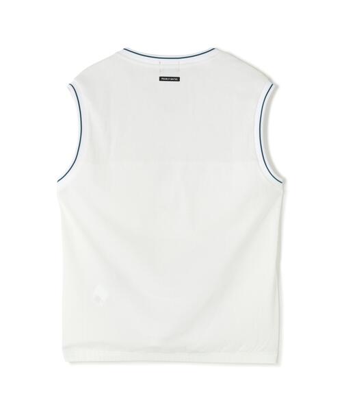 PEARLY GATES(パーリーゲイツ)の「メッシュアンドメッシュVネックベスト (MENS)(ベスト・メンズ・ホワイト/ネイビー・X-LARGE/MEDIUM/LARGE)」の16枚目の写真