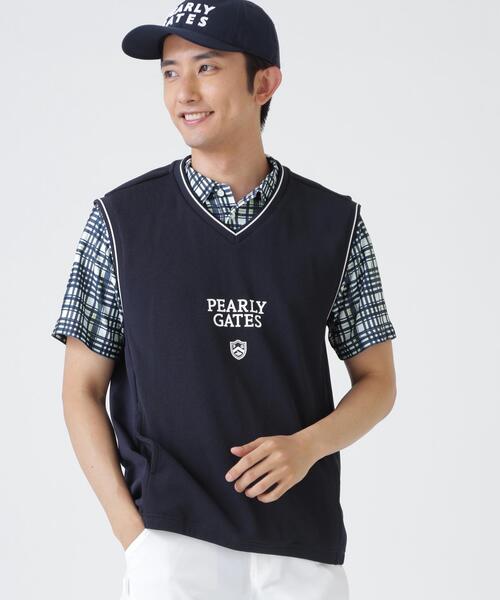 PEARLY GATES(パーリーゲイツ)の「メッシュアンドメッシュVネックベスト (MENS)(ベスト・メンズ・ホワイト/ネイビー・X-LARGE/MEDIUM/LARGE)」の20枚目の写真
