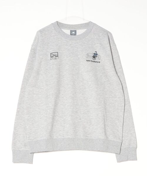 NEW BALANCE（ニューバランス）の「ニューバランス New Balance Gameday Dog Crew（スウェット・メンズ・グレー/ベージュ・LL/S/M/L）」の2枚目の写真