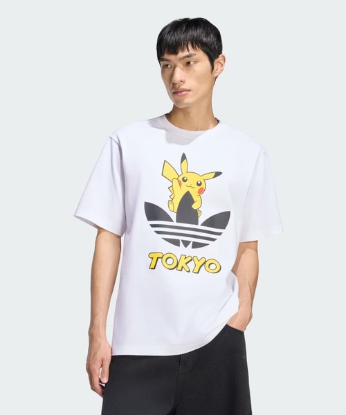 adidas(アディダス)の「adidas Originals/アディダス オリジナルス/POKEMON TEE TOKYO 3(Tシャツ/カットソー・レディース・ブラック/ホワイト・XS/L/XL/S/M)」の4枚目の写真