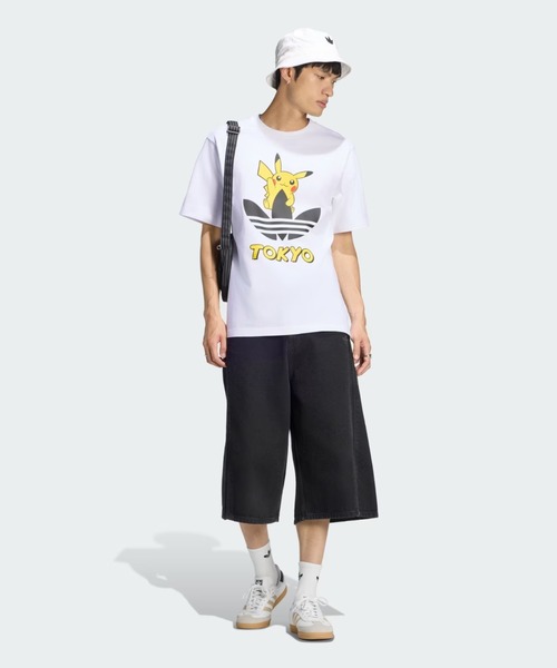 adidas(アディダス)の「adidas Originals/アディダス オリジナルス/POKEMON TEE TOKYO 3(Tシャツ/カットソー・レディース・ブラック/ホワイト・XS/L/XL/S/M)」の6枚目の写真