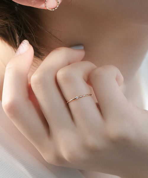 Phoebe(フィービィー)の「<ラストワン>【K10】ダイヤモンドリング(リング・レディース・クリア・#11/#9/#7/#13)」の7枚目の写真