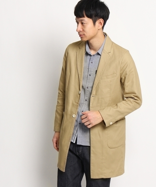 THE SHOP TK （ザ ショップ ティーケー ）の「ベーシックチェスターコート（チェスターコート・メンズ・ベージュ/ネイビー・02/03）」の3枚目の写真