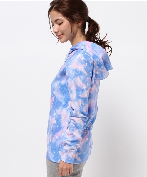 X-girl（エックスガール）の「RAINBOW DUST ZIP-UP HOODIE /トップス 