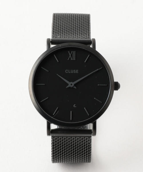 CLUSE（クルース）の「＜CLUSE ＞メッシュ33mｍフェイスウォッチ（アナログ腕時計・レディース・ブラック/ピンク・FREE）」の2枚目の写真