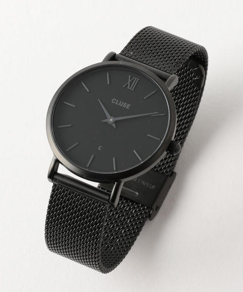 CLUSE（クルース）の「＜CLUSE ＞メッシュ33mｍフェイスウォッチ（アナログ腕時計・レディース・ブラック/ピンク・FREE）」の3枚目の写真