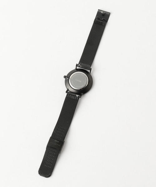 CLUSE（クルース）の「＜CLUSE ＞メッシュ33mｍフェイスウォッチ（アナログ腕時計・レディース・ブラック/ピンク・FREE）」の5枚目の写真