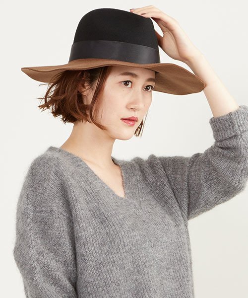 HELIOPOLE(エリオポール)の「SENSI STUDIO カラーブロックハット(ハット・レディース・ブルー系その他/ブラウン系その他・MEDIUM)」の2枚目の写真