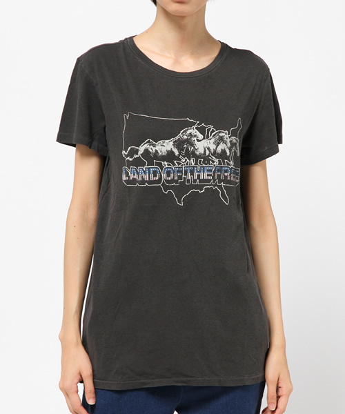 Denim & Supply Ralph Lauren（デニムアンドサプライラルフローレン）の「ドレープド ジャージー グラフィック Tシャツ（Tシャツ/カットソー・レディース・ブラック・LARGE/SMALL/XX-SMALL/MEDIUM/X-SMALL）」の4枚目の写真