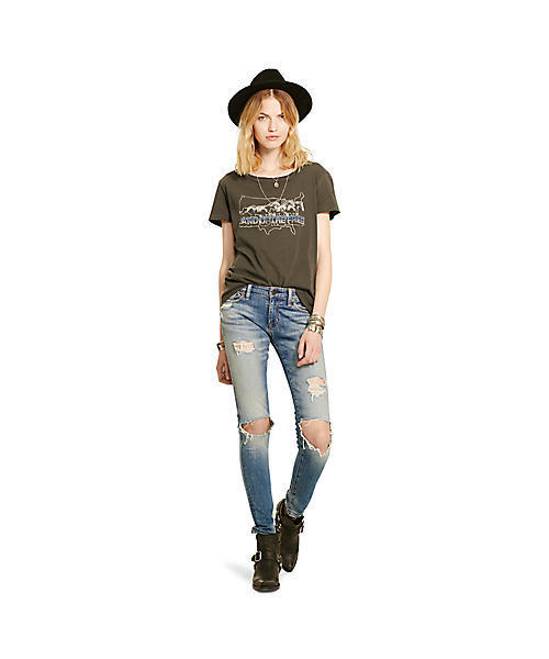 Denim & Supply Ralph Lauren（デニムアンドサプライラルフローレン）の「ドレープド ジャージー グラフィック Tシャツ（Tシャツ/カットソー・レディース・ブラック・LARGE/SMALL/XX-SMALL/MEDIUM/X-SMALL）」の2枚目の写真