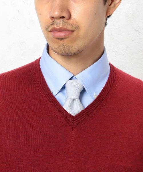 green label relaxing（グリーンレーベルリラクシング）の「◎BASIC HI/G Vネック ニット 12G◆（ニット/セーター・メンズ・グレー/ワインレッド/オリーブ/ネイビー・X-LARGE/LARGE/SMALL/MEDIUM）」の13枚目の写真