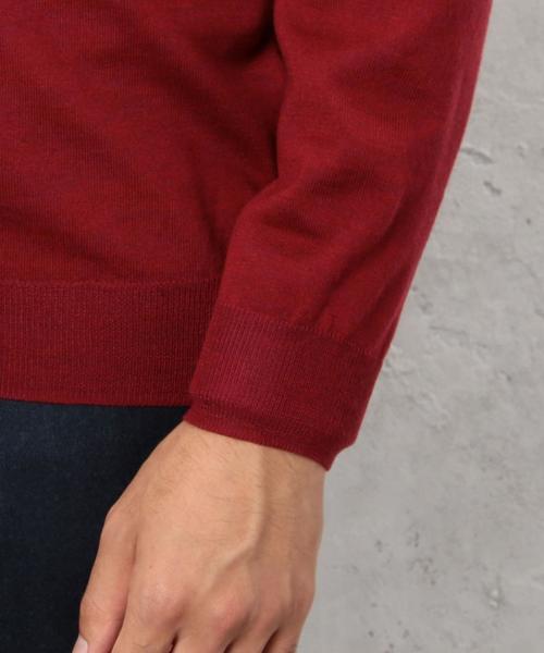 green label relaxing（グリーンレーベルリラクシング）の「◎BASIC HI/G Vネック ニット 12G◆（ニット/セーター・メンズ・グレー/ワインレッド/オリーブ/ネイビー・X-LARGE/LARGE/SMALL/MEDIUM）」の14枚目の写真