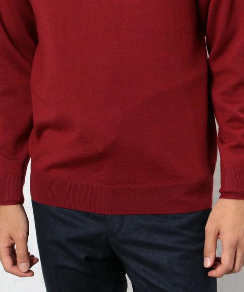 green label relaxing（グリーンレーベルリラクシング）の「◎BASIC HI/G Vネック ニット 12G◆（ニット/セーター・メンズ・グレー/ワインレッド/オリーブ/ネイビー・X-LARGE/LARGE/SMALL/MEDIUM）」の15枚目の写真