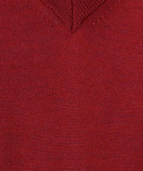 green label relaxing（グリーンレーベルリラクシング）の「◎BASIC HI/G Vネック ニット 12G◆（ニット/セーター・メンズ・グレー/ワインレッド/オリーブ/ネイビー・X-LARGE/LARGE/SMALL/MEDIUM）」の16枚目の写真
