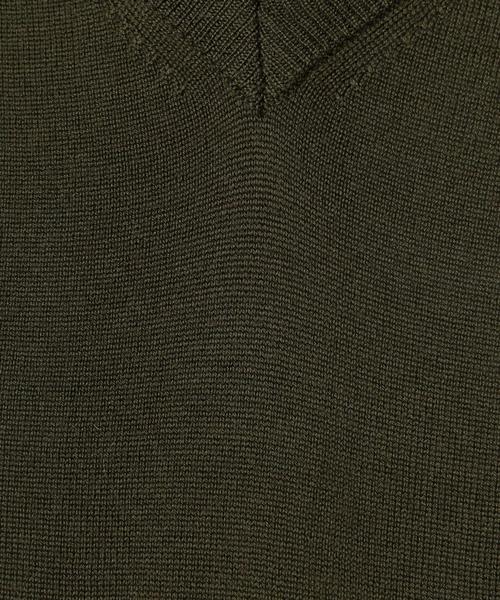green label relaxing（グリーンレーベルリラクシング）の「◎BASIC HI/G Vネック ニット 12G◆（ニット/セーター・メンズ・グレー/ワインレッド/オリーブ/ネイビー・X-LARGE/LARGE/SMALL/MEDIUM）」の10枚目の写真