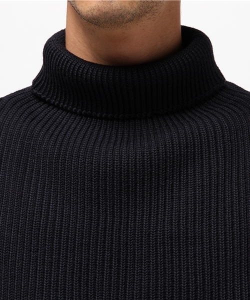 rehacer（レアセル）の「ANDERSEN-ANDERSEN : THE NAVY   TURTLE NECK（ニット/セーター・メンズ・グレー/ホワイト/ネイビー・SMALL/MEDIUM）」の6枚目の写真