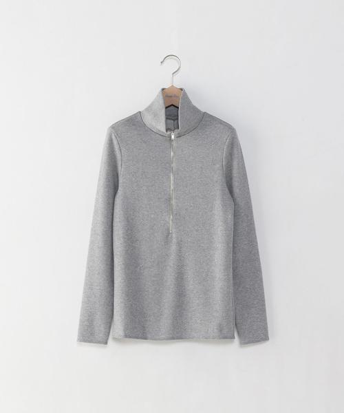 Steven Alan（スティーブンアラン）の「＜Steven Alan＞COTTON RIB ZIP TURTLE NECK PULLOVER/ﾌﾟﾙｵｰﾊﾞｰ◆（Tシャツ/カットソー・レディース・ブラック/グレー/マスタード・FREE）」の2枚目の写真