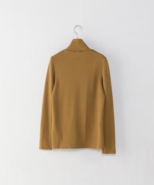 Steven Alan（スティーブンアラン）の「＜Steven Alan＞COTTON RIB ZIP TURTLE NECK PULLOVER/ﾌﾟﾙｵｰﾊﾞｰ◆（Tシャツ/カットソー・レディース・ブラック/グレー/マスタード・FREE）」の4枚目の写真