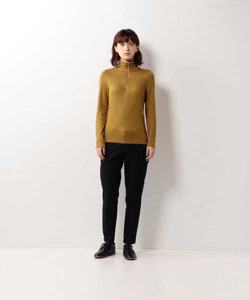 Steven Alan（スティーブンアラン）の「＜Steven Alan＞COTTON RIB ZIP TURTLE NECK PULLOVER/ﾌﾟﾙｵｰﾊﾞｰ◆（Tシャツ/カットソー・レディース・ブラック/グレー/マスタード・FREE）」の7枚目の写真