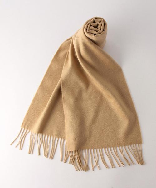 Johnstons of Elgin（ジョンストンズオブエルガン）の「[ジョンストンズ] ★JOHNSTONS カシミヤ SOLID マフラー◆（マフラー・メンズ・ブラック/グレー/ベージュ/ネイビー・FREE）」の3枚目の写真