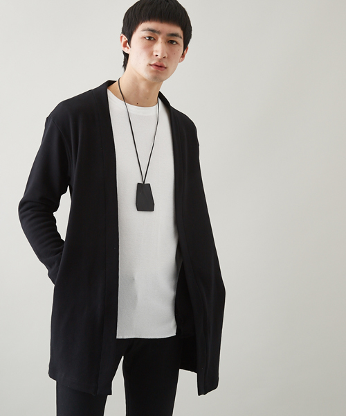 STUDIOUS（ステュディオス）の「コーマスウェットオーバーロングカーディガン（カーディガン/ボレロ・メンズ・ブラック/グレー/ピンクベージュ・1/3/2）」の2枚目の写真