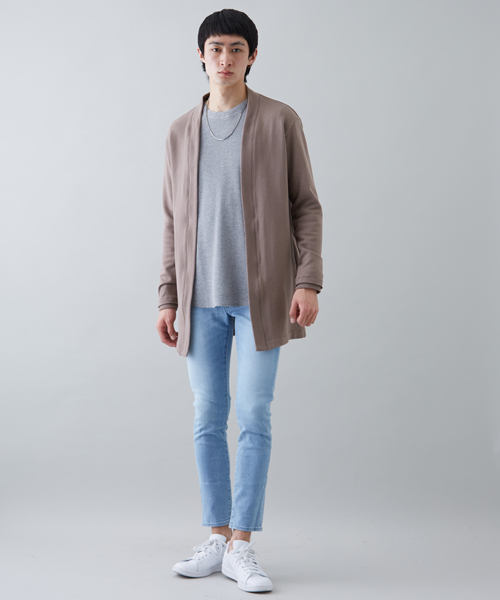 STUDIOUS（ステュディオス）の「コーマスウェットオーバーロングカーディガン（カーディガン/ボレロ・メンズ・ブラック/グレー/ピンクベージュ・1/3/2）」の19枚目の写真