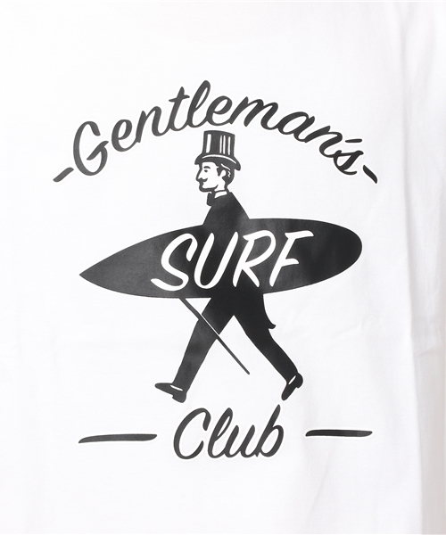 BLACK LABEL CRESTBRIDGE（ブラックレーベル・クレストブリッジ）の「GENTLEMAN'S SURF CLUBプリントT（Tシャツ/カットソー・メンズ・ピンク/オフホワイト・L/M）」の7枚目の写真