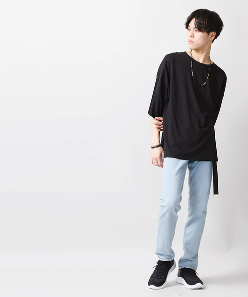 WEGO（ウィゴー）の「WEGO/リヨセルワイドスリーブカットソー（Tシャツ/カットソー・メンズ・カーキ/レッド/ブラック/杢グレー・MEDIUM/LARGE）」の18枚目の写真