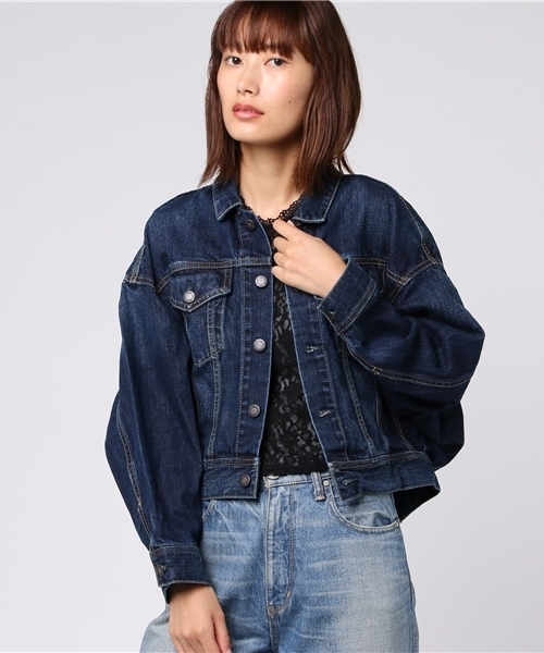SLY（スライ）の「DOLMAN DENIM JK-AB（その他アウター・レディース・ライトブルー/ブルー・1/2）」の6枚目の写真