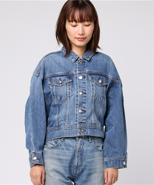SLY（スライ）の「DOLMAN DENIM JK-AB（その他アウター・レディース・ライトブルー/ブルー・1/2）」の7枚目の写真