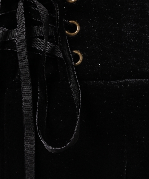 earth music&ecology（アースミュージックアンドエコロジー）の「ベロアスピンドルワイドパンツ（その他パンツ・レディース・ブラック/ベージュ/ブラウン/ピンク・FREE）」の9枚目の写真