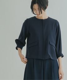 「WHYTO./ホワイト」 オケージョンダブルサテンタックジャケット(セットアップ)