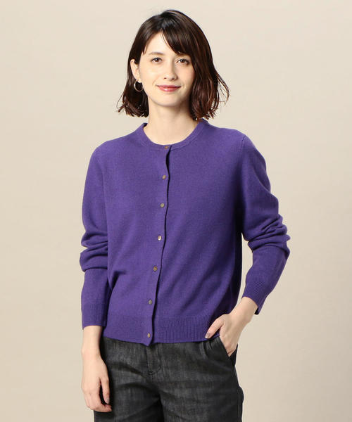 BEAUTY&YOUTH UNITED ARROWS（ビューティーアンドユースユナイテッドアローズ）の「BY 12Gテンジク ニットカーディガン ◆（カーディガン/ボレロ・レディース・ブラック/ライトグレー/モカ/パープル・FREE）」の4枚目の写真