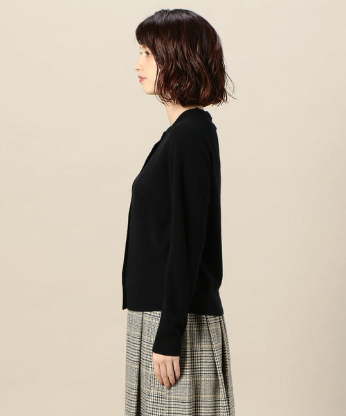 BEAUTY&YOUTH UNITED ARROWS（ビューティーアンドユースユナイテッドアローズ）の「BY 12Gテンジク ニットカーディガン ◆（カーディガン/ボレロ・レディース・ブラック/ライトグレー/モカ/パープル・FREE）」の7枚目の写真