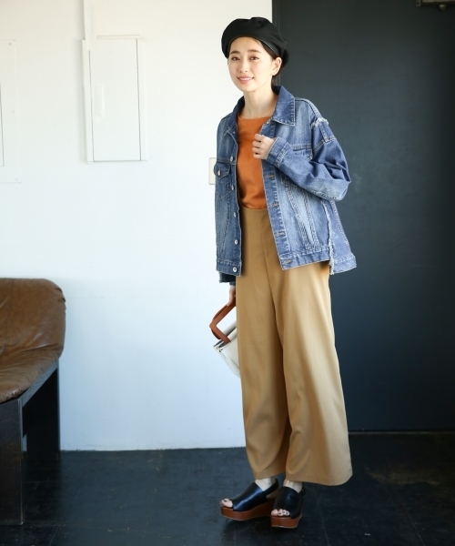 LEPSIM(レプシィム)の「パイピングベレーSS 780189(ハンチング/ベレー帽・レディース・ブラック/ベージュ/カーキ・ONE SIZE)」の9枚目の写真