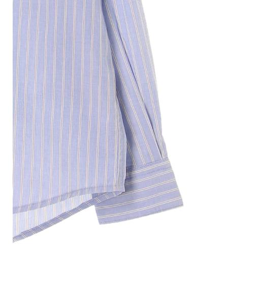 koe(コエ)の「ピンオックスバンドカラードロップ(シャツ/ブラウス・メンズ・オフホワイト/ストライプ/ブルー・L/M/S)」の8枚目の写真