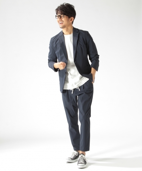 【新品未使用】BAYFLOWセットアップ ジャケット&パンツ BAYFLOW ジャケット ノーカラージャケット 「セットアップ可能