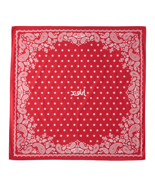 X-girl（エックスガール）の「X-girl × VANS BANDANA（バンダナ/スカーフ・レディース・ブラック/レッド/ネイビー・ONE SIZE）」の3枚目の写真