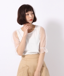 LOWRYS FARM | ソデオーガンジープルオーバー  794780(Tシャツ/カットソー)